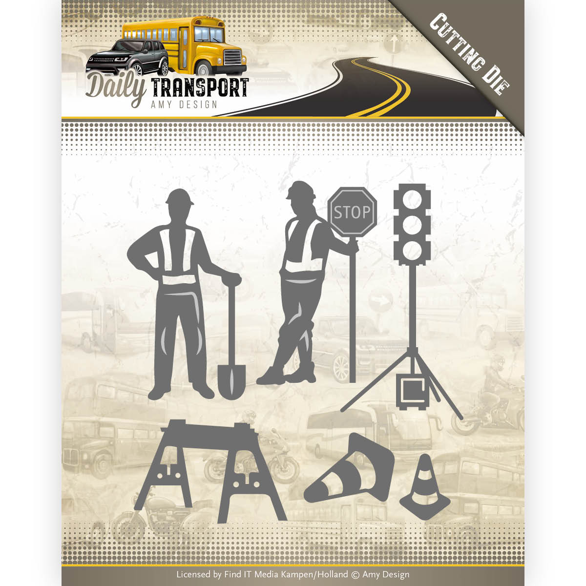 Amy Design Daily Transport Cutting Die - Road Construction