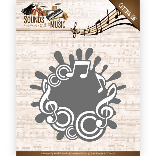 Amy Design Sounds of Music Cutting Die - Music Label