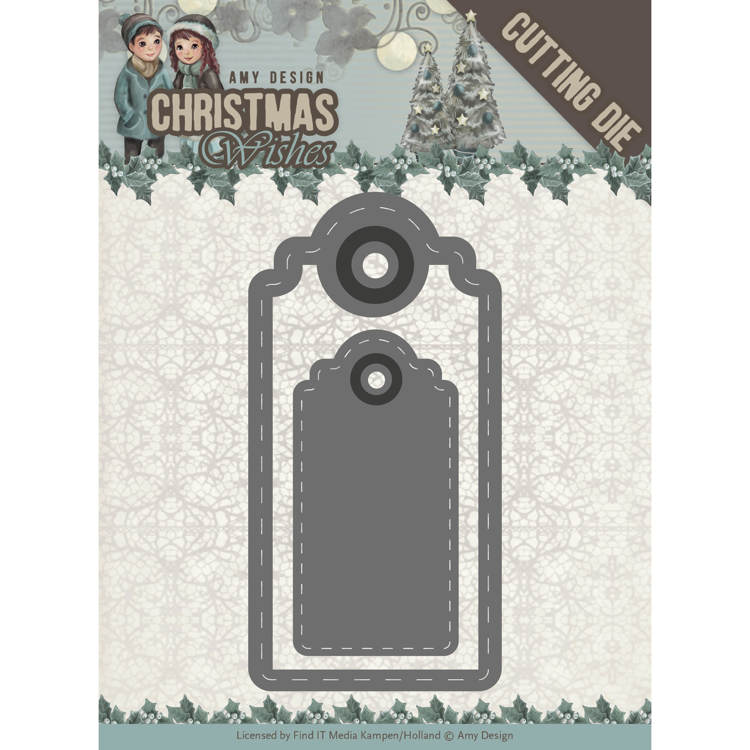 Amy Design Christmas Wishes Cutting Dies - Wishing Labels