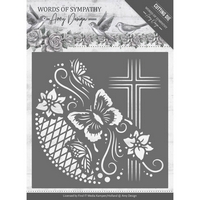 Amy Design Words of Sympathy Cutting Die - Cross Frame