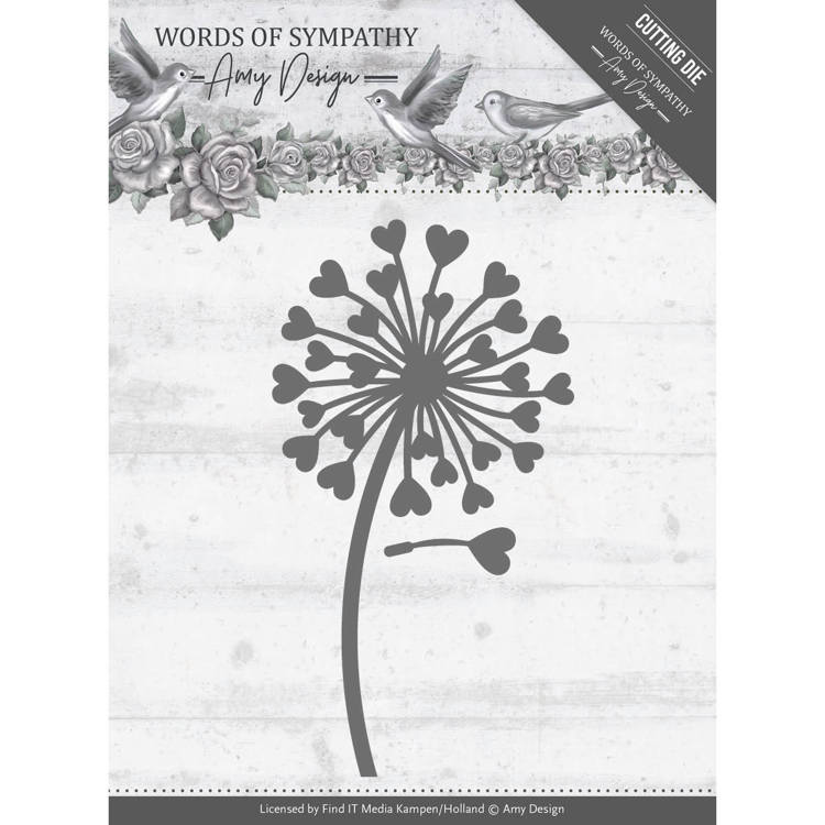 Amy Design Words of Sympathy Cutting Die - Sympathy Flower