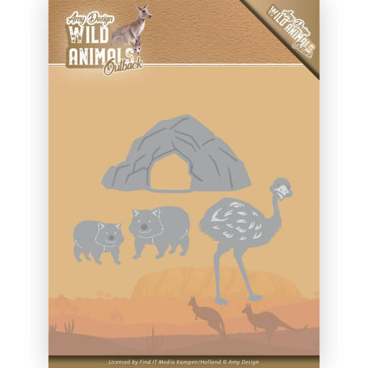 Amy Design Wild Animals Outback Cutting Die - Emu and Wombat