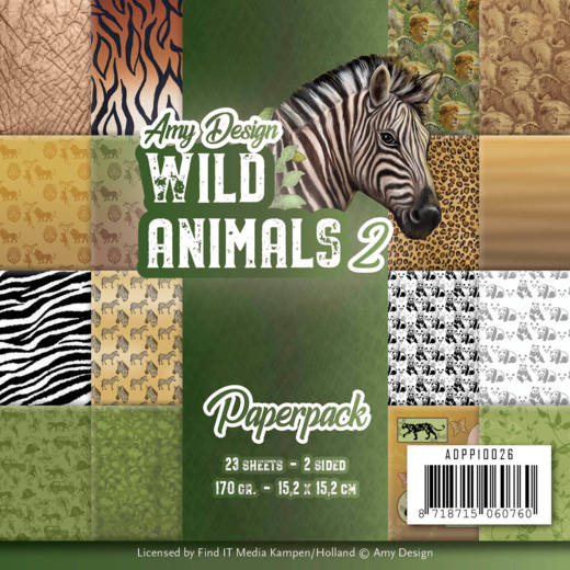 Amy Design Wild Animals 2 Paper Pack