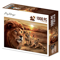 Amy Design Wild Animals Puzzle - Lion with Cubs (1000 pieces)