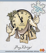 Amy Designs Stamp - Clock with Doves SALE 50% OFF MARKED PRICE