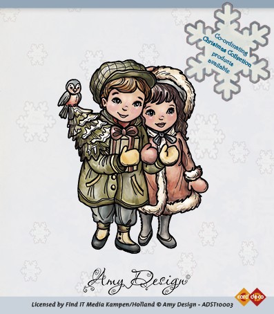 Amy Designs Stamp - Christmas Couple SALE 50% OFF MARKED PRICE