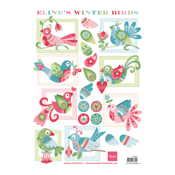 Marianne Design Decoupage - Eline's Winter Birds