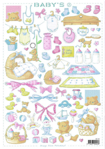 Marianne Design - 3D Paper - Baby 2 (Pack of 10)