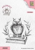 Nellie Snellen Clear Stamp Animals - Owl on Book
