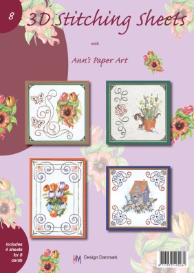 Ann's Paper Art 3D Stitching Sheets Booklet 8