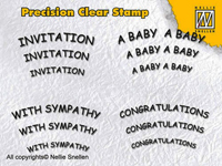 Nellie Snellen Precision Clear Stamps - English Texts-2 Nellie Snellen Precision Clear Stamps - English Texts-2