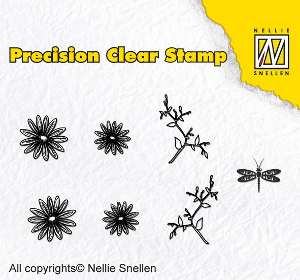 Nellie Snellen Precision Clear Stamp Nature - Marguerite