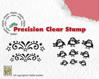 Nellie Snellen Christmas Precision Clear Stamps - Starburst Robin Nellie Snellen Christmas Precision Clear Stamps - Starburst Robin