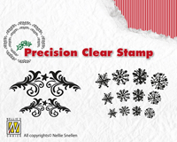 Nellie Snellen Christmas Precision Clear Stamps - Flowerswirls Snowflakes Nellie Snellen Christmas Precision Clear Stamps - Flowerswirls Snowflakes