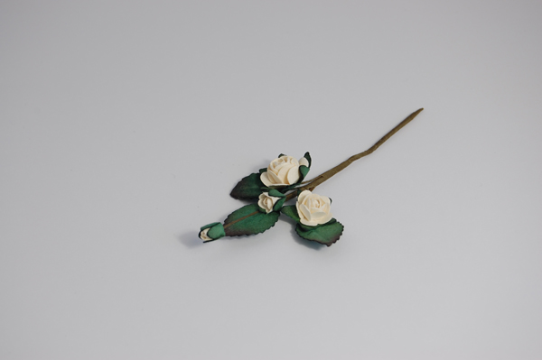 Mini Rose Spray White