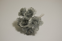 Glitter Rose Silver x6 Glitter Rose Silver x6