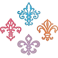 75% OFF  Cheery Lynn Designs Dies - Fleur de Lis Accent set