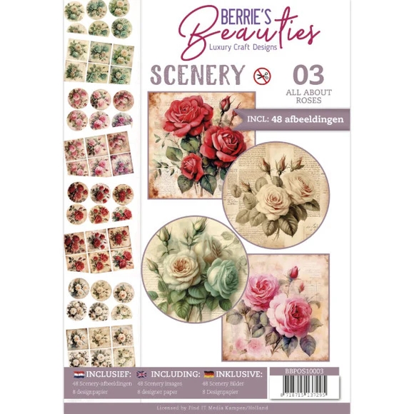 NEW Find It Media Push-Out Scenery 3 - All About Roses