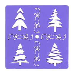 Square Stencil - Christmas Trees