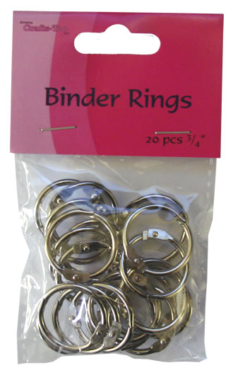 Crafts Too Binder Rings 20pcs 3/4