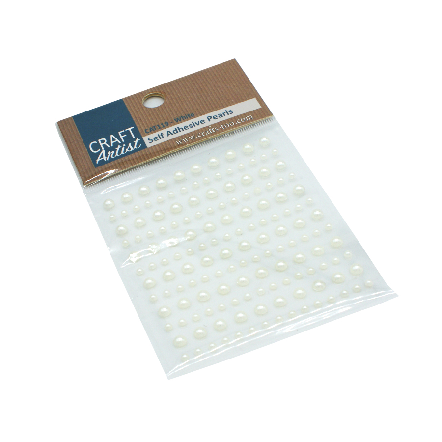 Craft Artist Self Adhesive Pearls - White