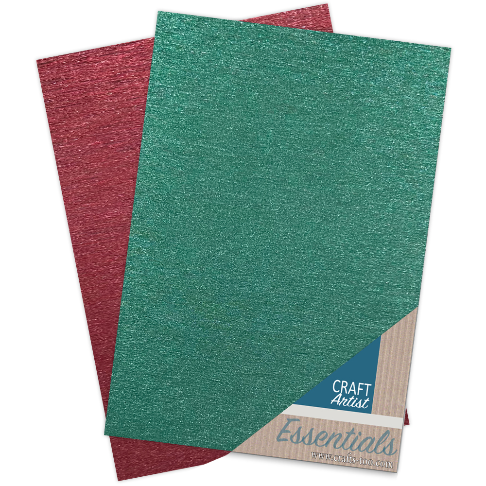 Craft Artist Waterfall Glitter Card - Holly & Berry
