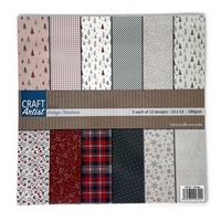 Craft Artist Vintage Christmas Paper Pad 12
