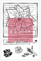 Cuddly Buddly Clear Stamps - Poinsettia Collage