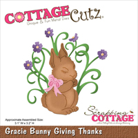 75% OFF  CottageCutz Die - Gracie Bunny Giving Thanks