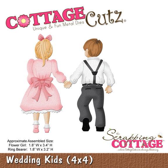 75% OFF  CottageCutz Dies - Wedding Kids (4x4)