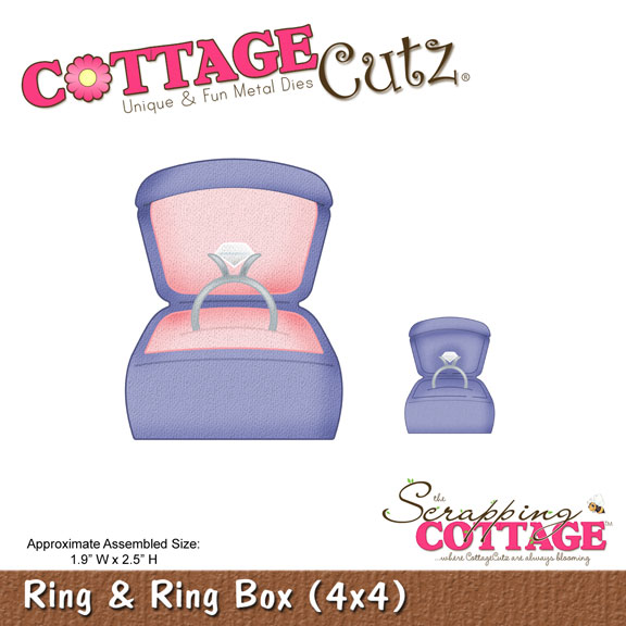 75% OFF  CottageCutz Dies - Ring & Ring Box (4x4)