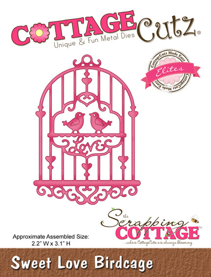 75% OFF  CottageCutz Dies - Sweet Love Birdcage (Elites)