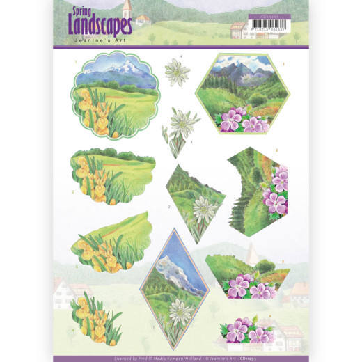 Jeanine's Art Spring Landscapes 3D Decoupage - Mountains