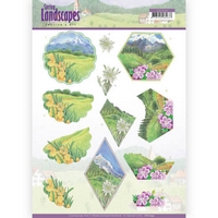 Jeanine's Art Spring Landscapes 3D Decoupage - Mountains