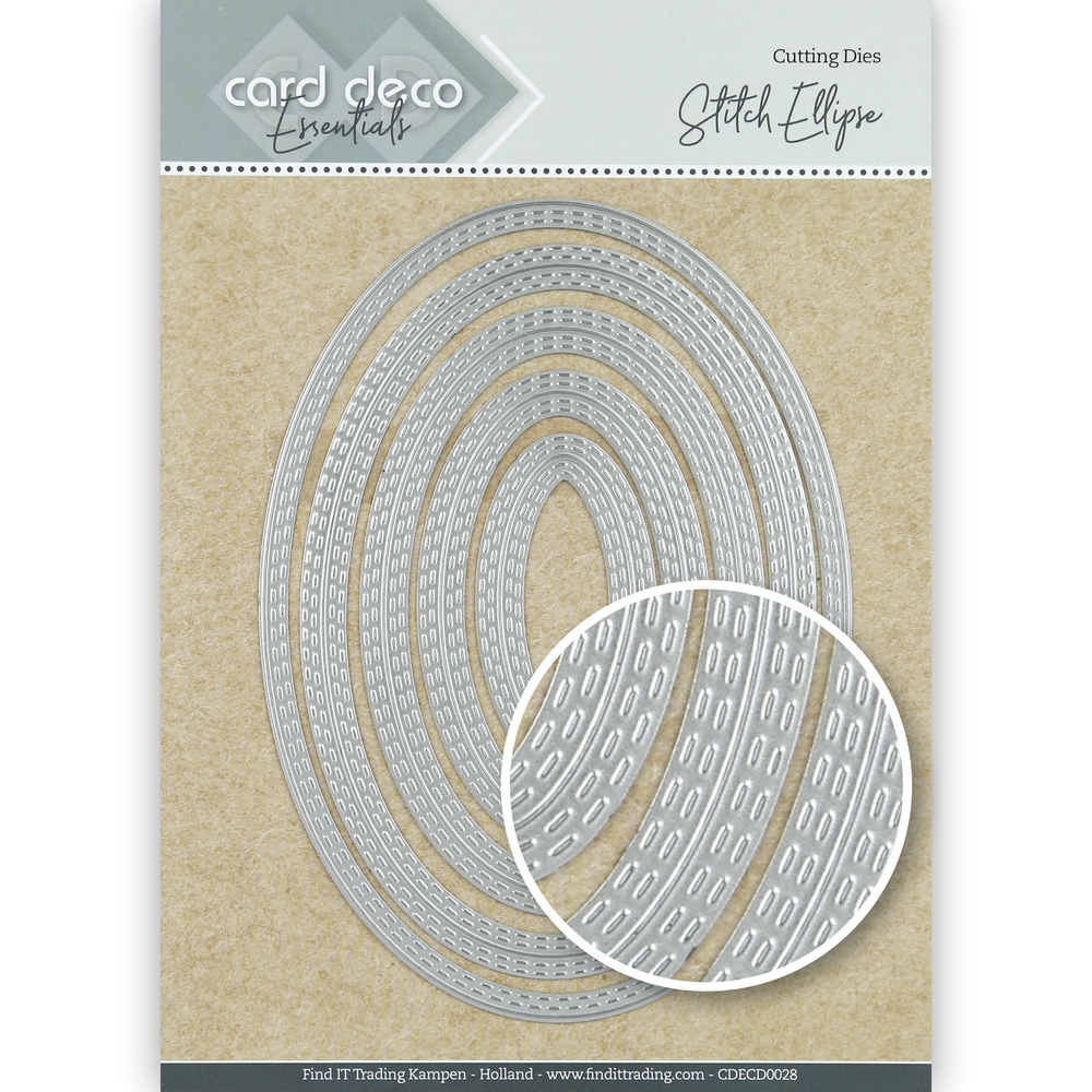 Card Deco Essentials Cutting Dies - Stitch Ellipse (5pcs)