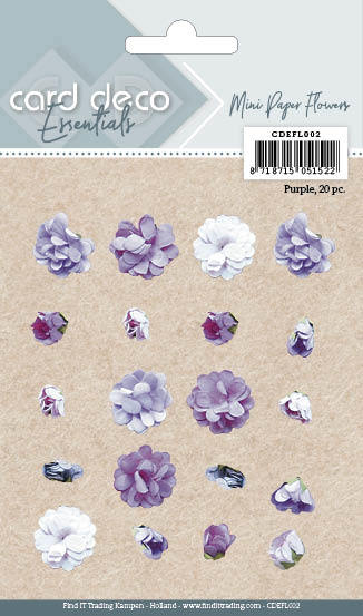 SALECard Deco Essentials - Mini Paper Flowers - Purple