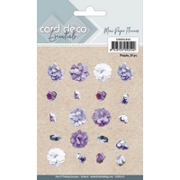 Card Deco Essentials - Mini Paper Flowers - Purple