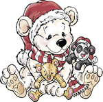 Yvonne Creations stamp - Little bear with cuddles Yvonne Creations stamp - Little bear with cuddles