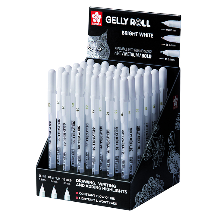 Sakura Gelly Roll Pens - Bright White (36pcs)
