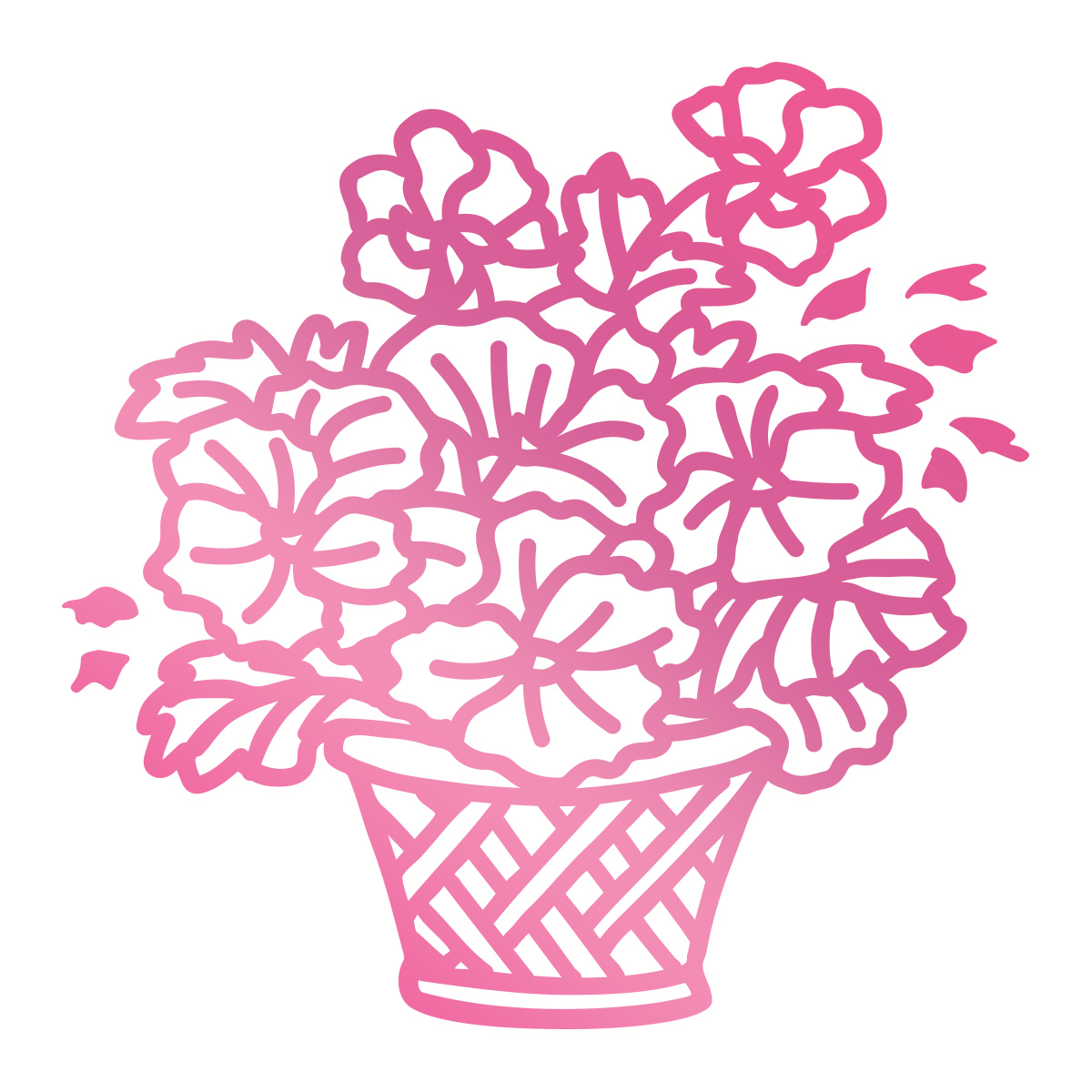 CLEARANCE 60% OFF C'est La Vie Collection Hotfoil Stamp - Basket of Flowers (1pc)