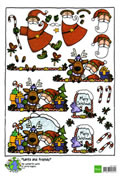 Marianne Design - 3D Paper - Santa and Friends (Pack of 10) Marianne Design - 3D Paper - Santa and Friends (Pack of 10)