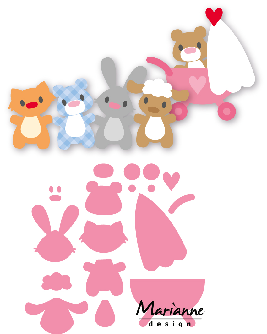 Marianne Design Collectable - Eline's Baby Animals (14pcs)