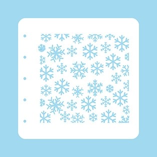 Nellie Snellen Christmas Time A6 Stencil - Snowflakes
