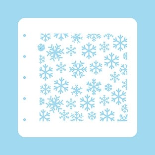 Nellie Snellen Christmas Time A6 Stencil - Snowflakes