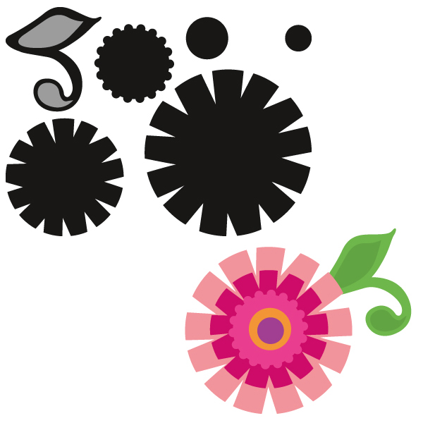 Marianne Design Craftable - Flower set: Funky (6pcs)