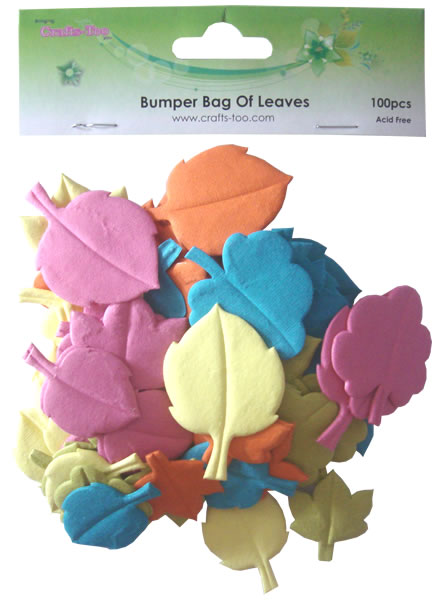 Crafts Too Bumper Bag of Leaves - Bright (100pcs)