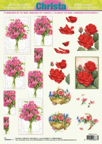 Christa 3D Decoupage and Pyramid 3D - Flowers NOW HALF PRICE