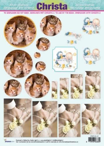 Christa 3D Decoupage and Pyramid 3D - Occasions NOW HALF PRICE
