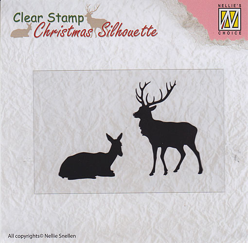 Nellie Snellen Clear Stamp Christmas Silhouette - Reindeer