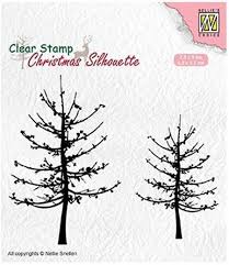 Nellie Snellen Clear Stamp Christmas Silhouette - Leafless Trees